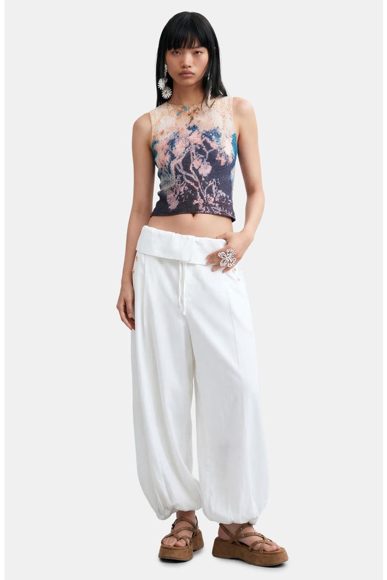 Floral Sleeveless Top, Alternate, color, BLUE
