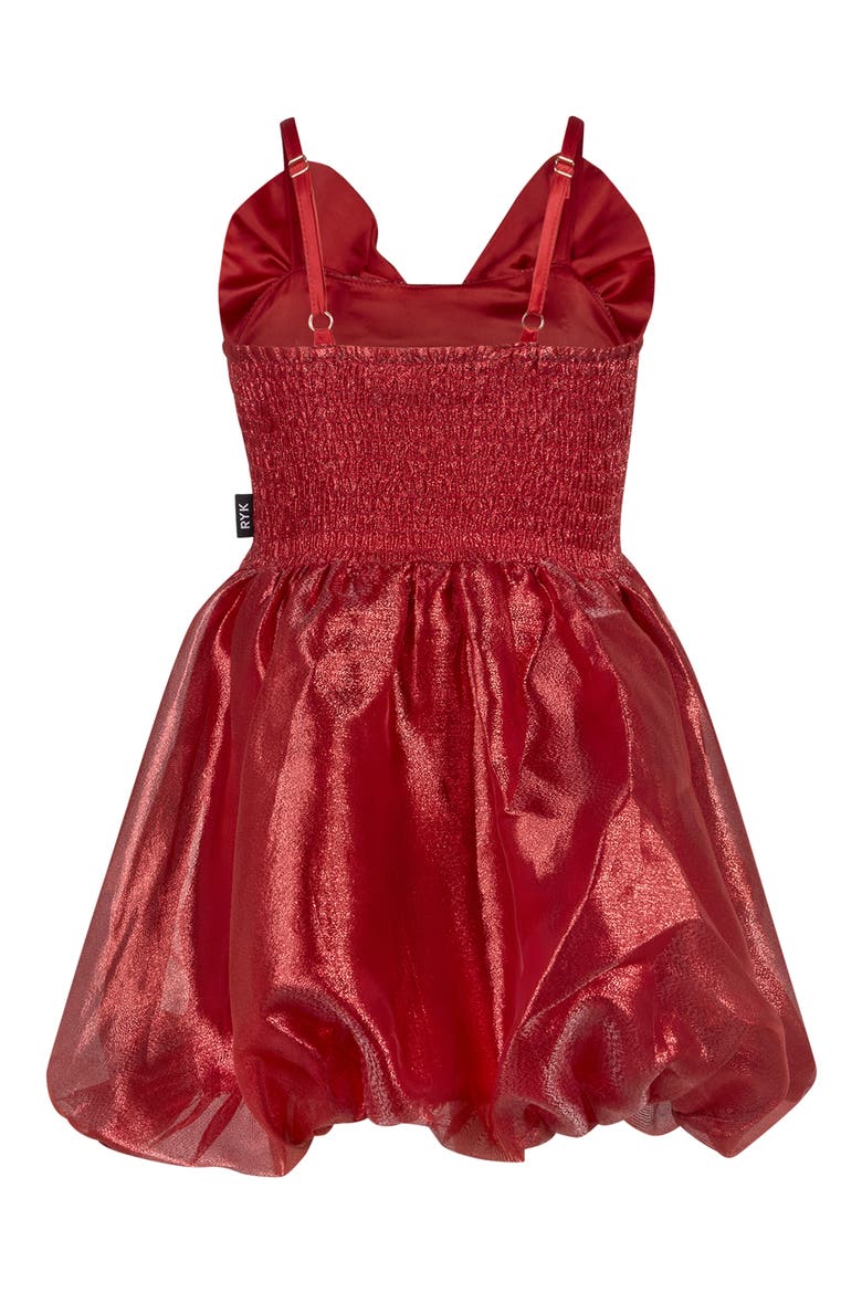 Kids' Gift Bow Taffeta Dress, Alternate, color, RED CANDY