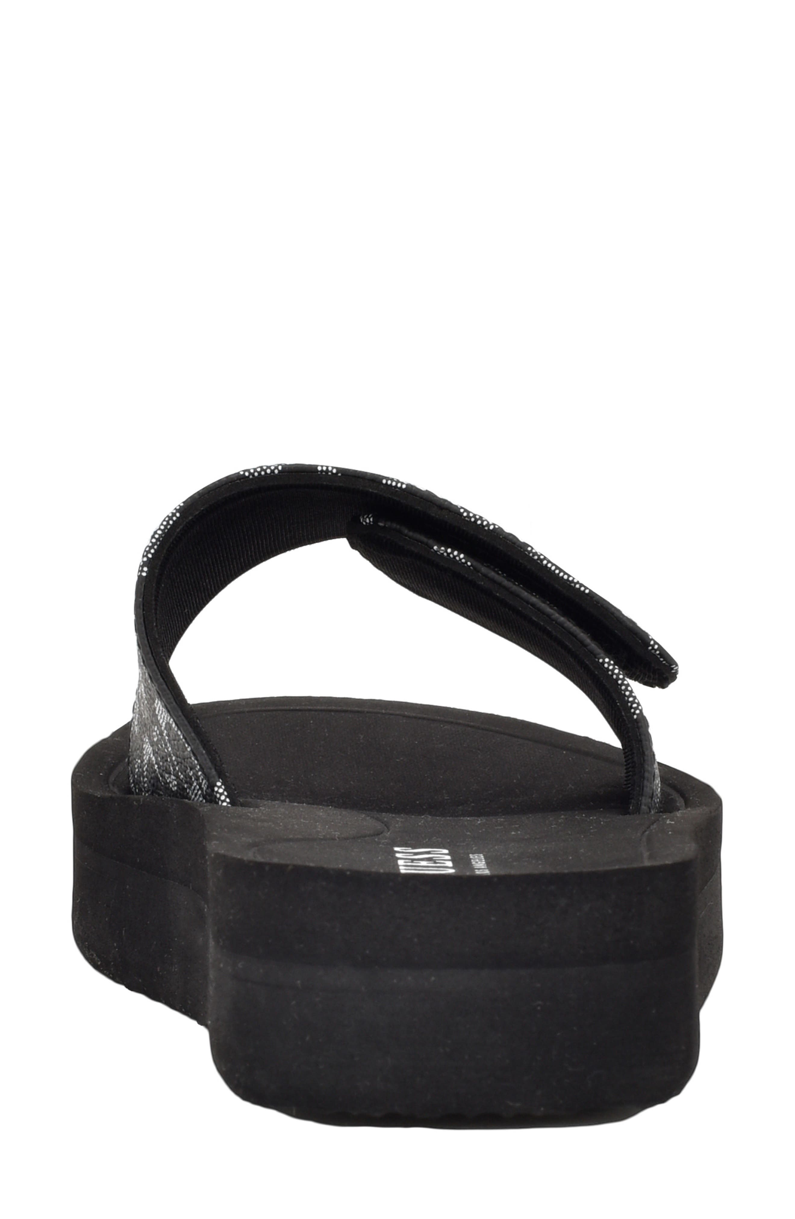 Parties Slide Sandal, Alternate, color, BLACK/ WHITE