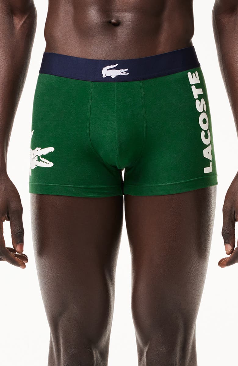 Lacoste Assorted 3-Pack Logo Trunks, Alternate, color,