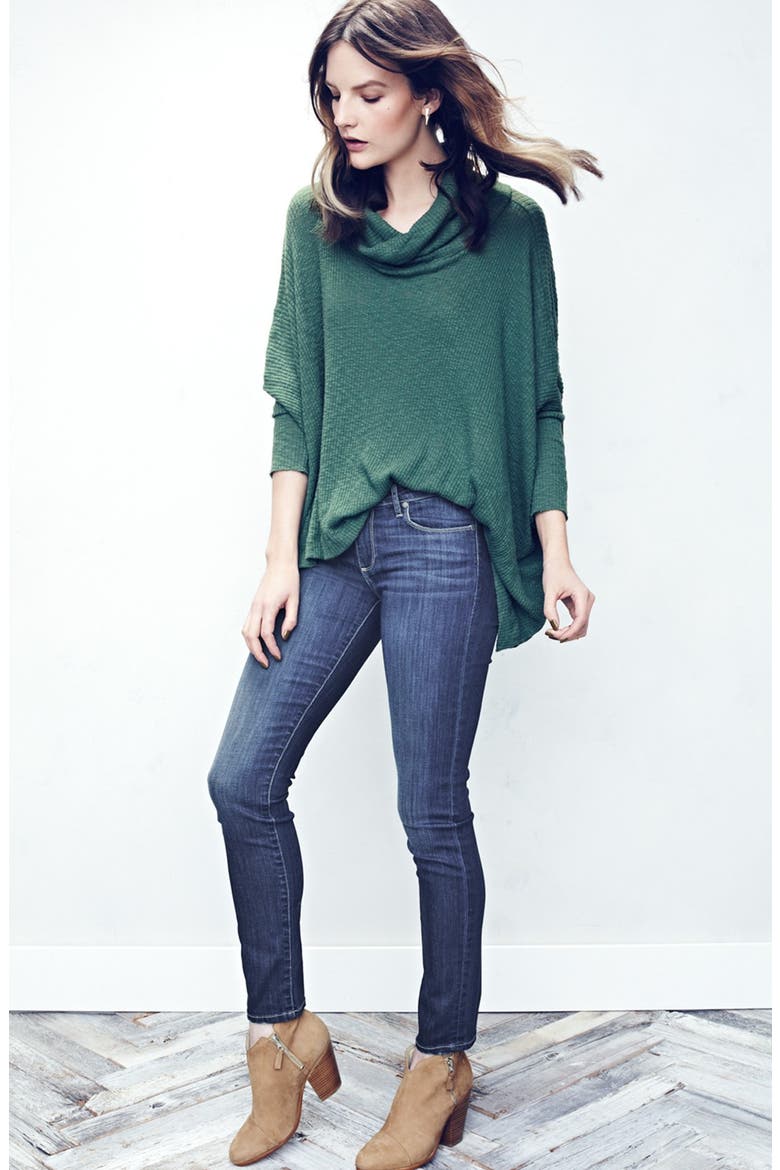 'World Traveler' Cowl Neck Pullover, Alternate, color, BLACK