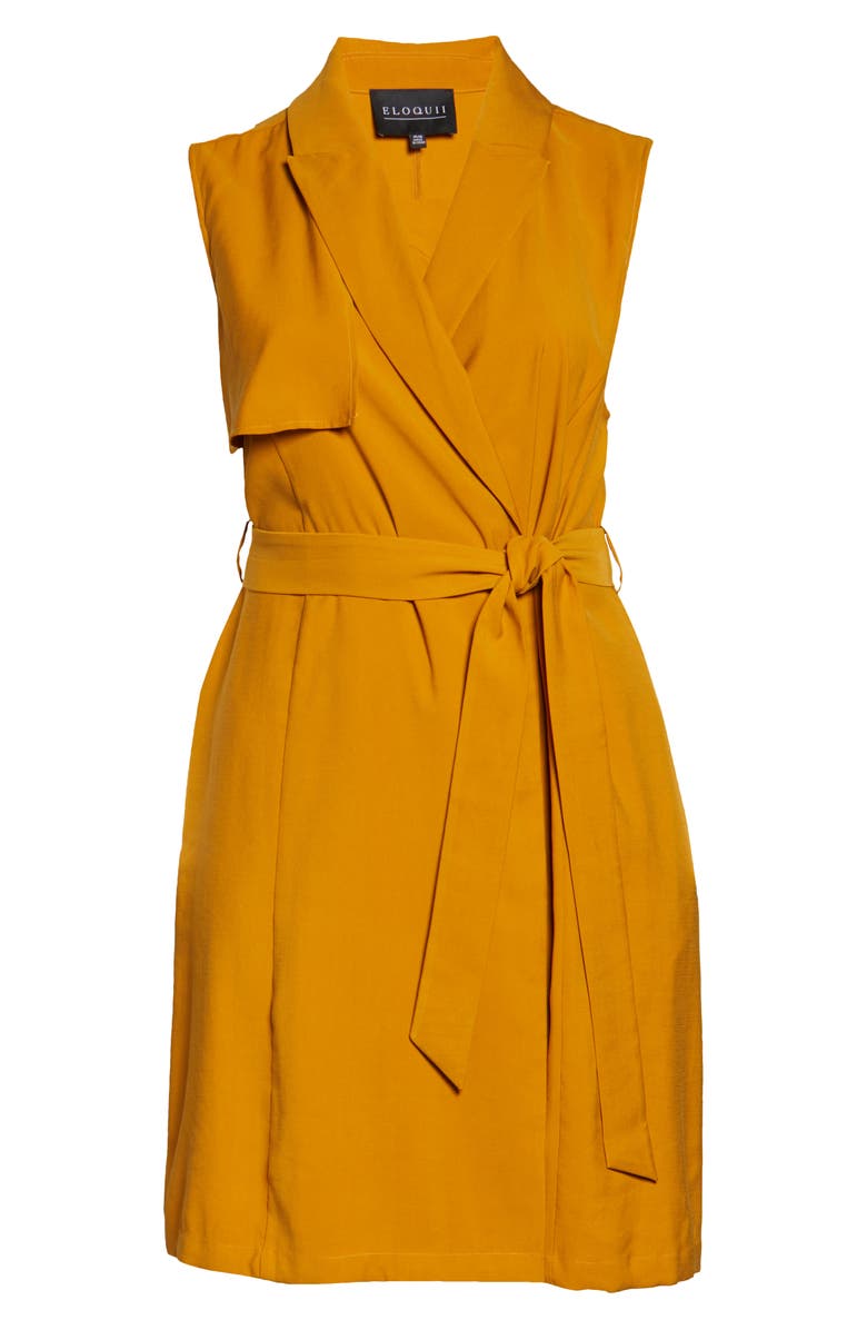 ELOQUII Sleeveless Trench Coat, Alternate, color,