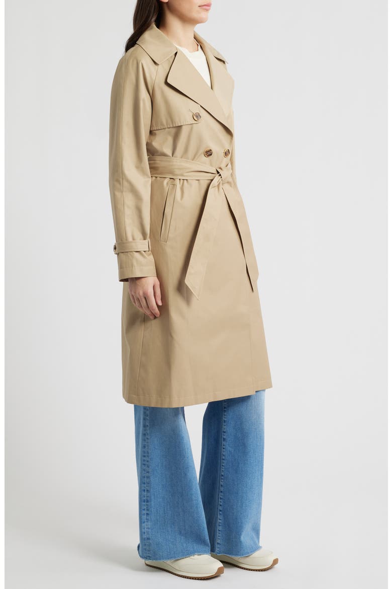 Double Breasted Water Repellent Trench Coat, Alternate, color, SUMMER CAMEL