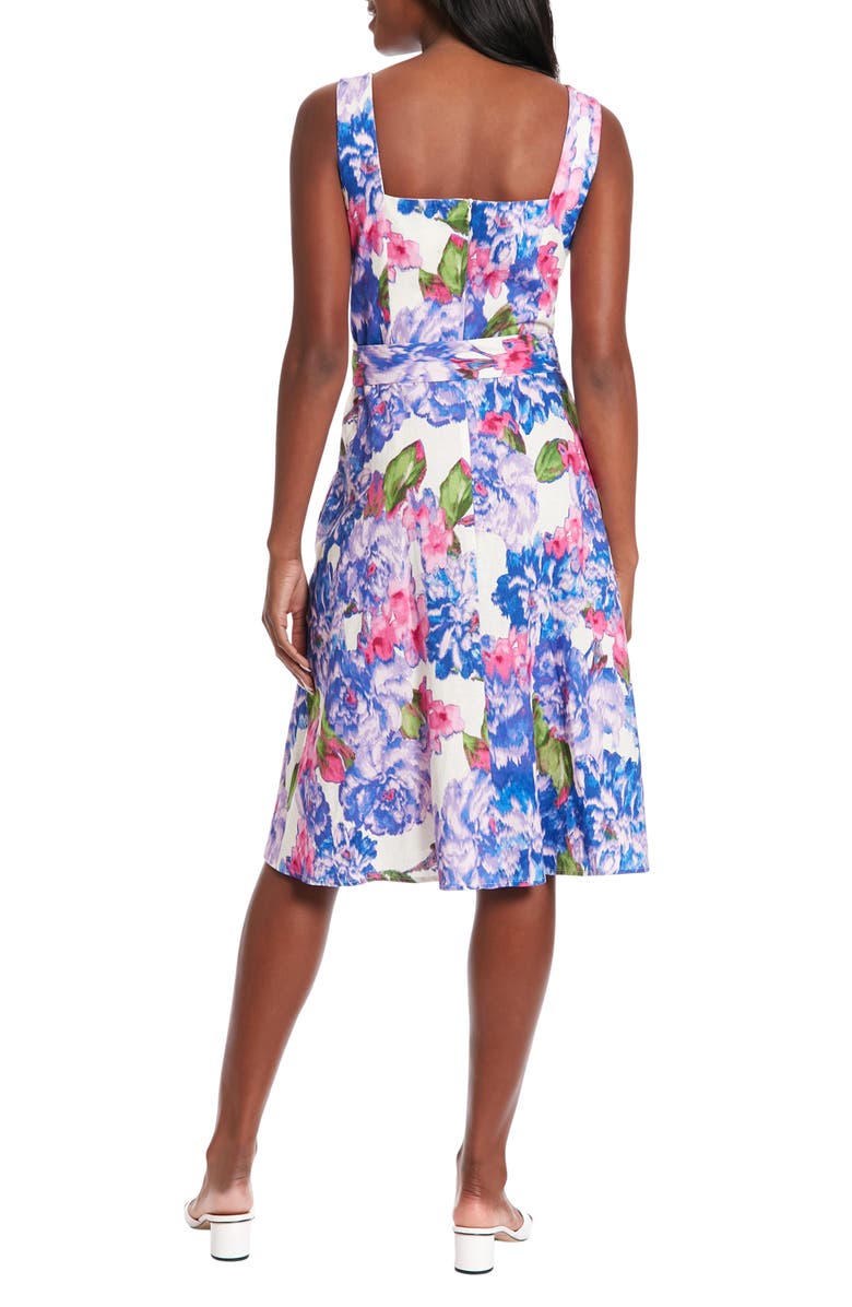 London Times Floral Linen Blend Fit & Flare Dress | Nordstromrack London Times Floral Linen Blend Fit & Flare Dress | Nordstromrack