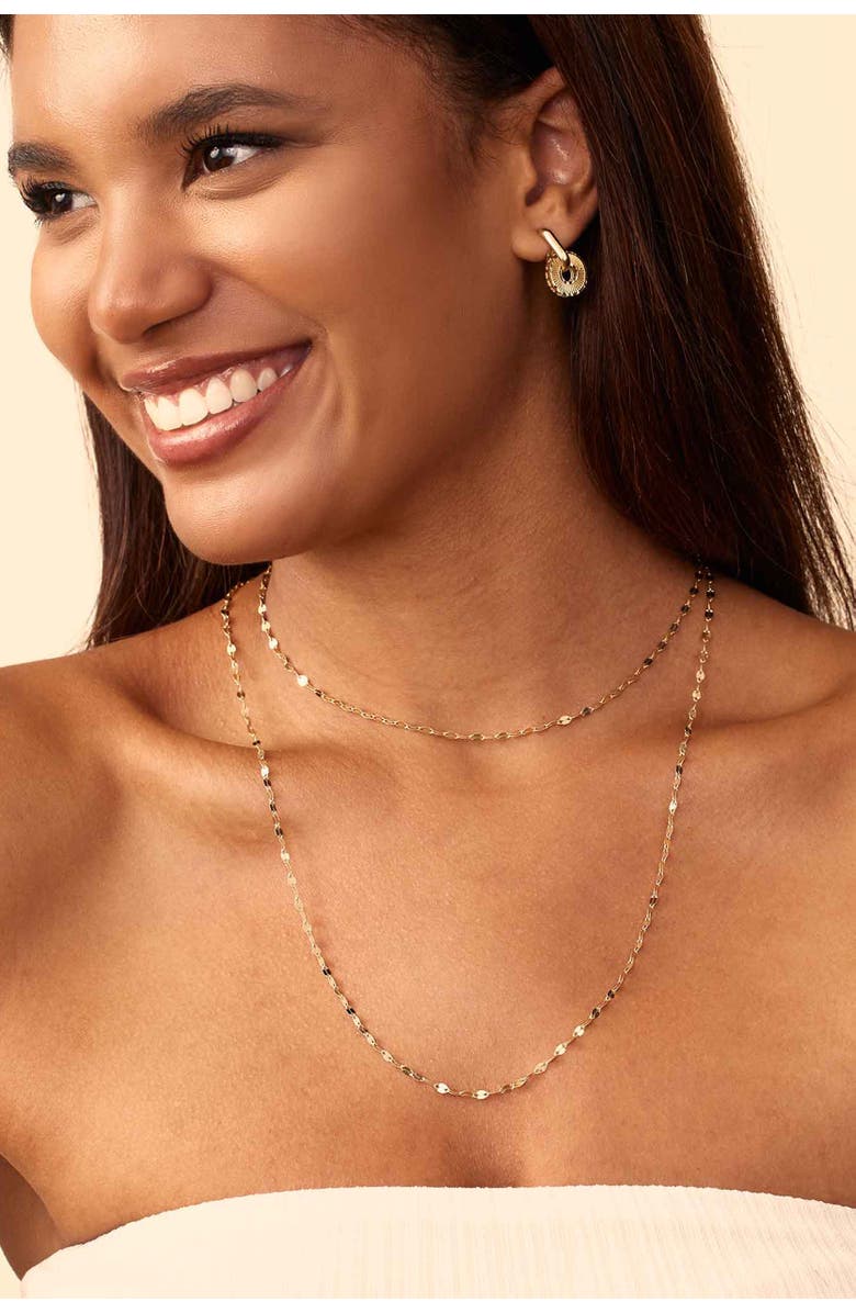 Oradina 14K Yellow Gold Icon Drop Earrings, Alternate, color, Yellow Gold