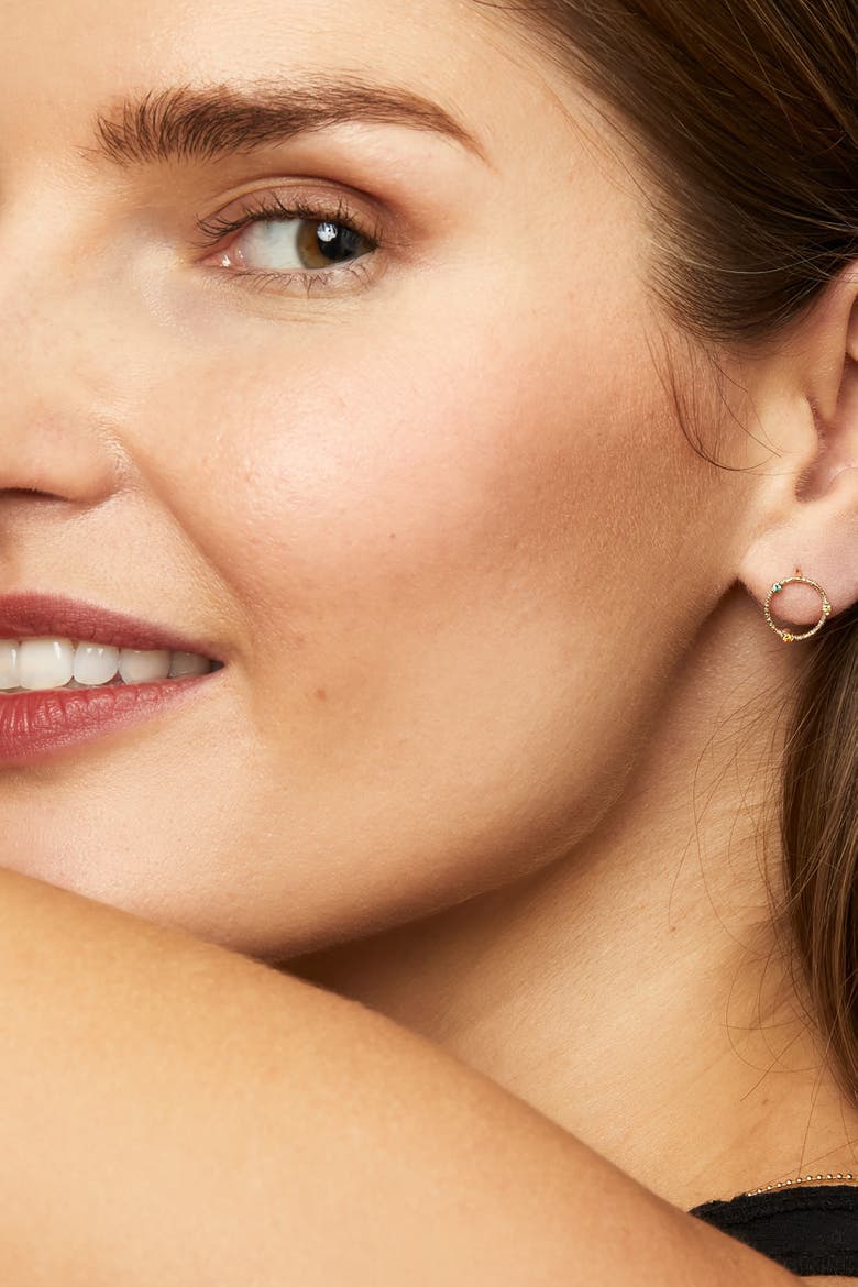 14K Yellow Gold Multistone Circus Studs, Alternate, color, Yellow Gold