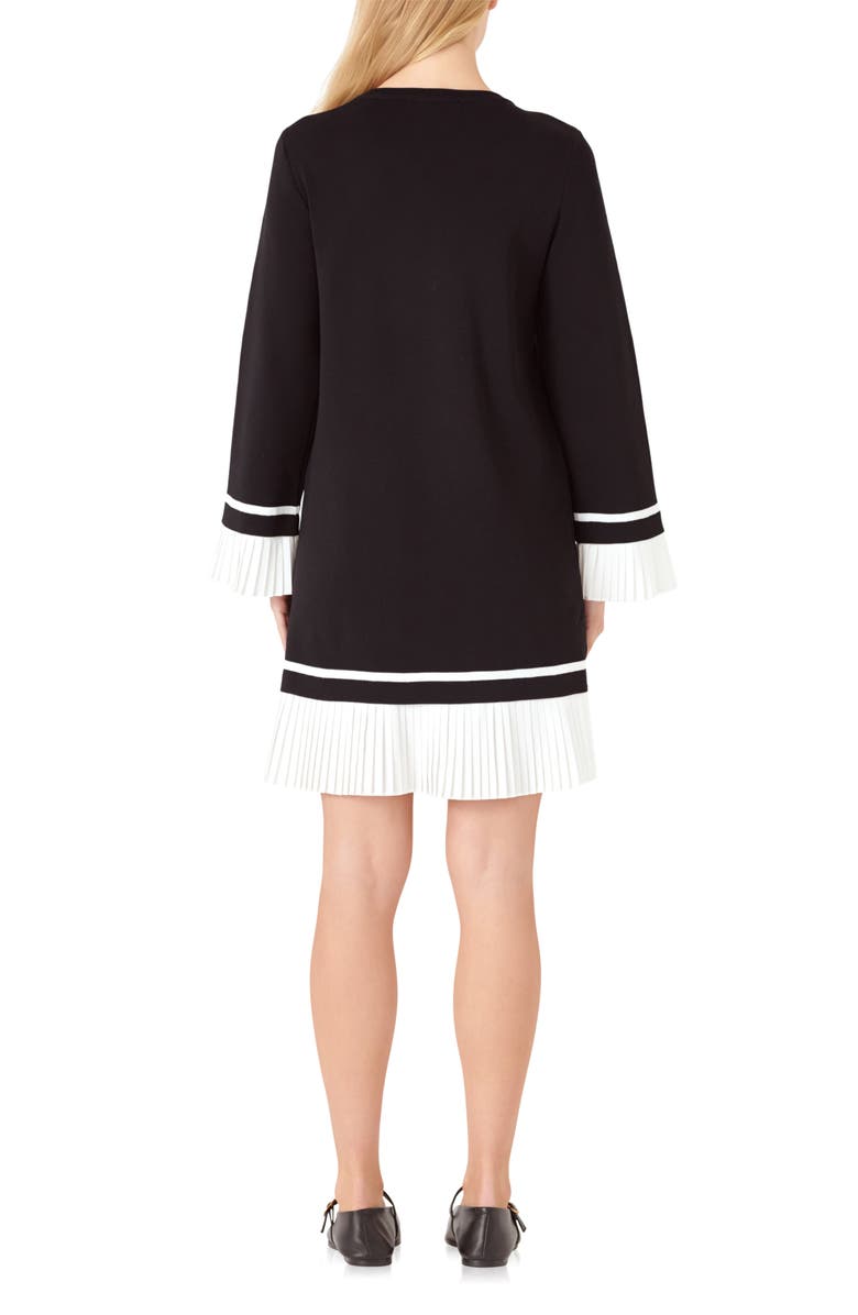 English Factory Mixed Media Long Sleeve Minidress, Alternate, color, 