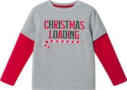Andy & Evan Kids' Holiday Trucks Long Sleeve Graphic T-Shirt