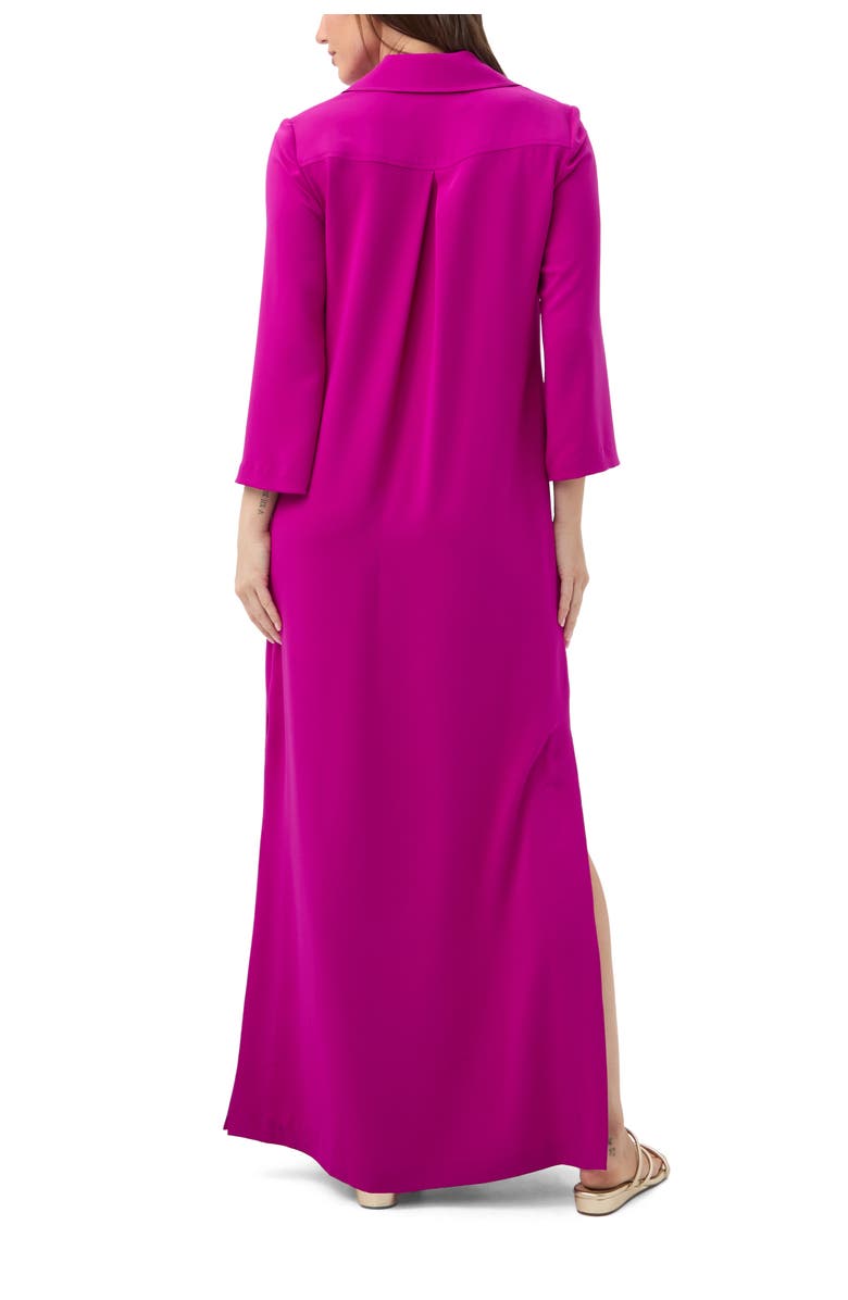 Trina Turk Annecy Long Sleeve Solid Maxi Dress, Alternate, color, Geranium