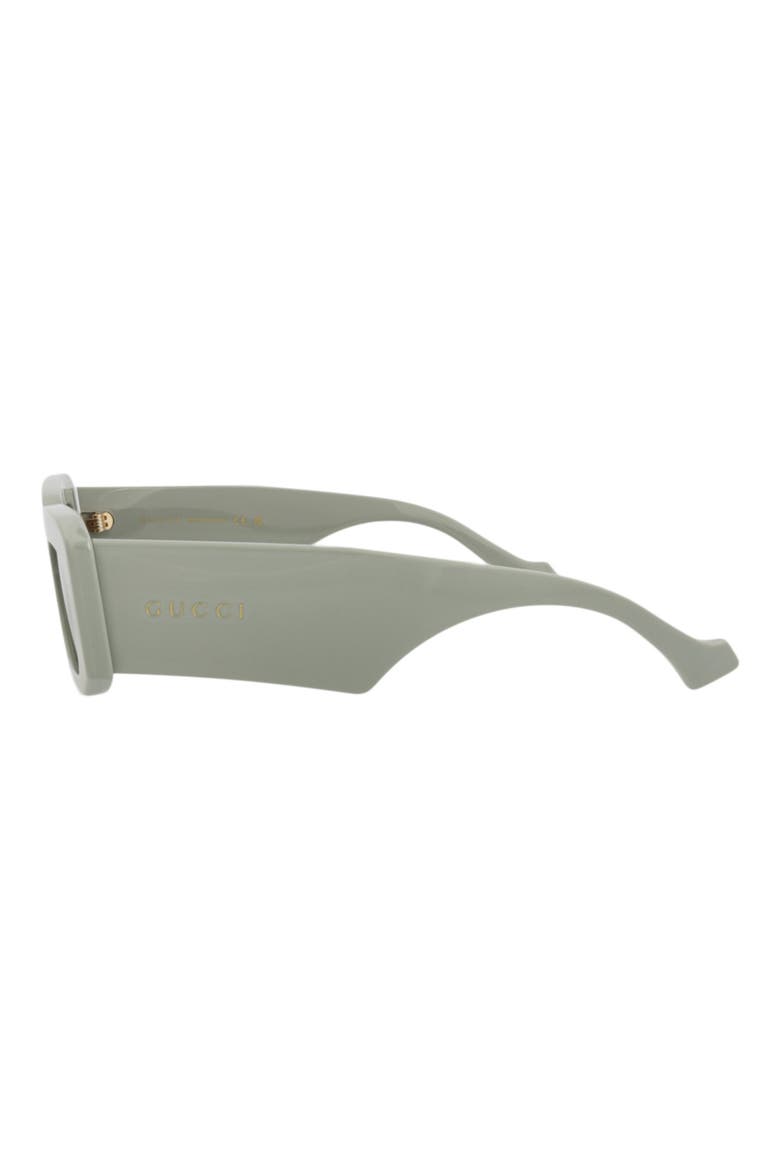 54mm Rectangle Sunglasses, Alternate, color, GREEN GREEN BROWN