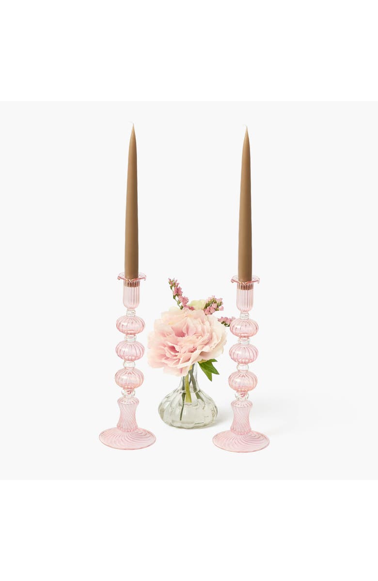 Mrs. Alice Pink Gisele Candle Holders, Alternate, color, Pink