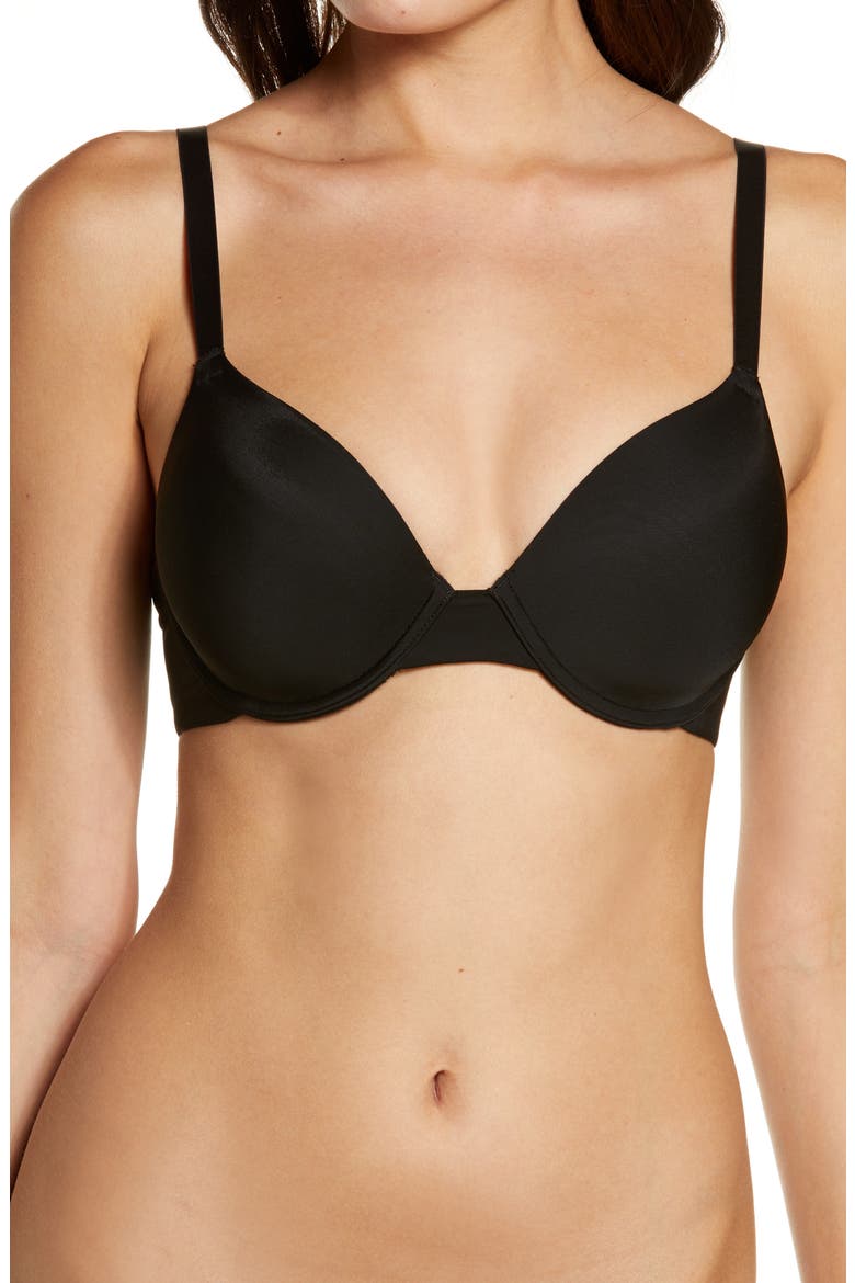 Breathless Underwire Full Coverage T-Shirt Bra, Main, color, BLACK