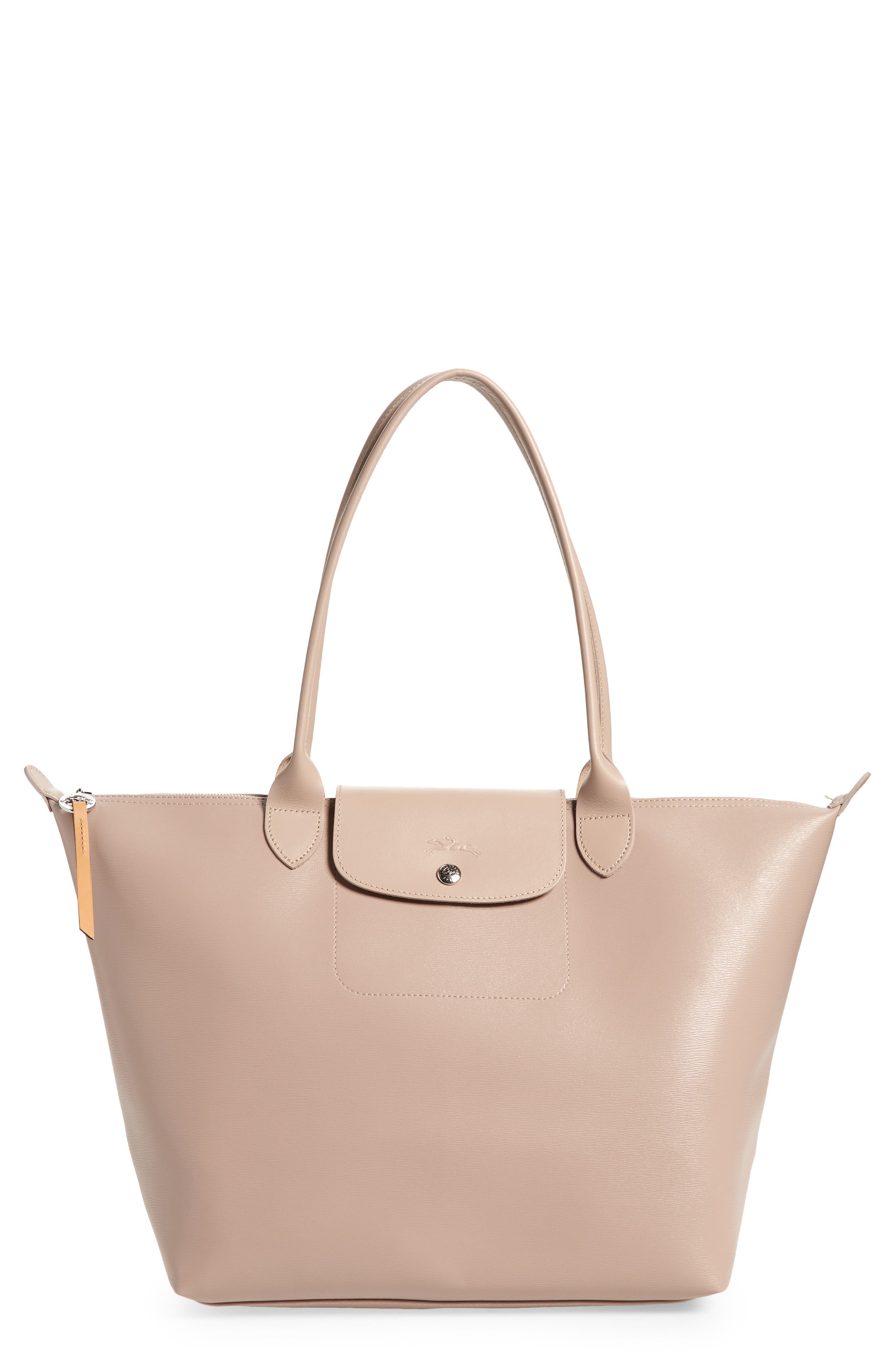 Large Le Pliage Shoulder Tote, Main, color, SAND