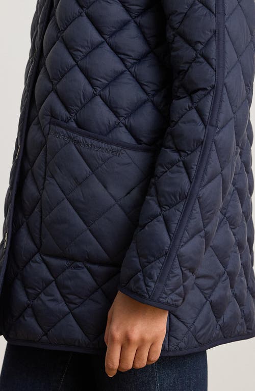 Ralph Lauren Lauren  Diamond Quilted Puffer Jacket In Black