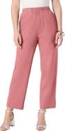 Roaman's Soft Knit Straight Leg Capri Pant