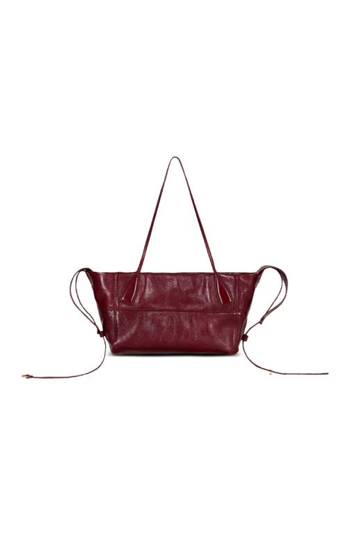 Balmain Small Track Zips Calfskin Tote Bag In Brown In Brown