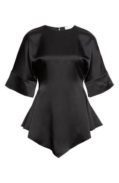 Flared Satin Top