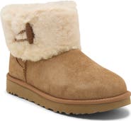 UGG® Classic Mini Posy Toggle Genuine Shearling Boot