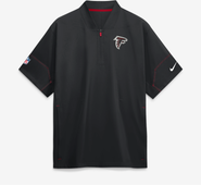 Nike Men's Nike Black Atlanta Falcons Sideline Short Sleeve Quarter-Zip Coaches Jacket