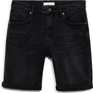 MANGO Slim Fit Denim Bermuda Shorts