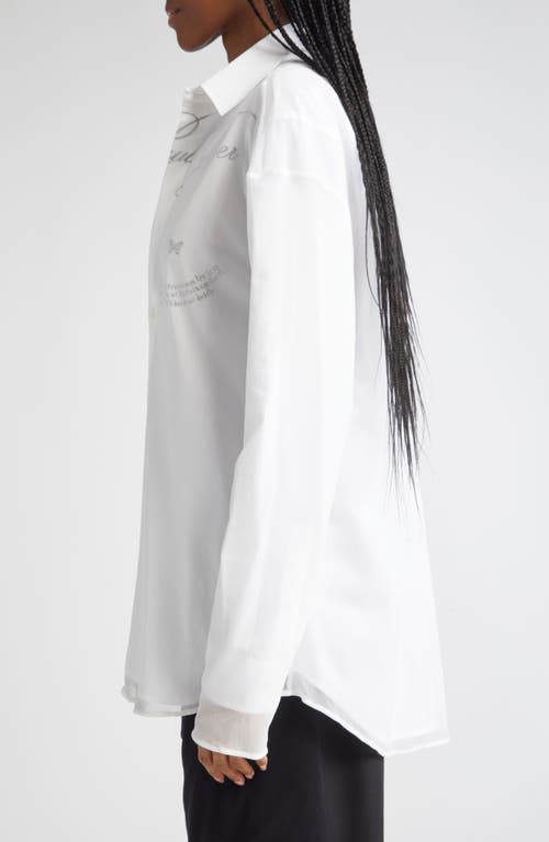 Jean Paul Gaultier The Tattoo Poem Mixed Media Button-up Shirt