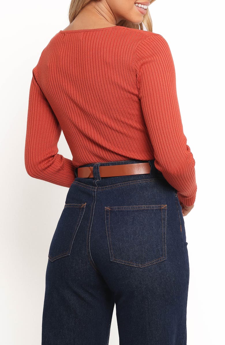 Petal & Pup Shani Rib Top, Alternate, color, Brick Red