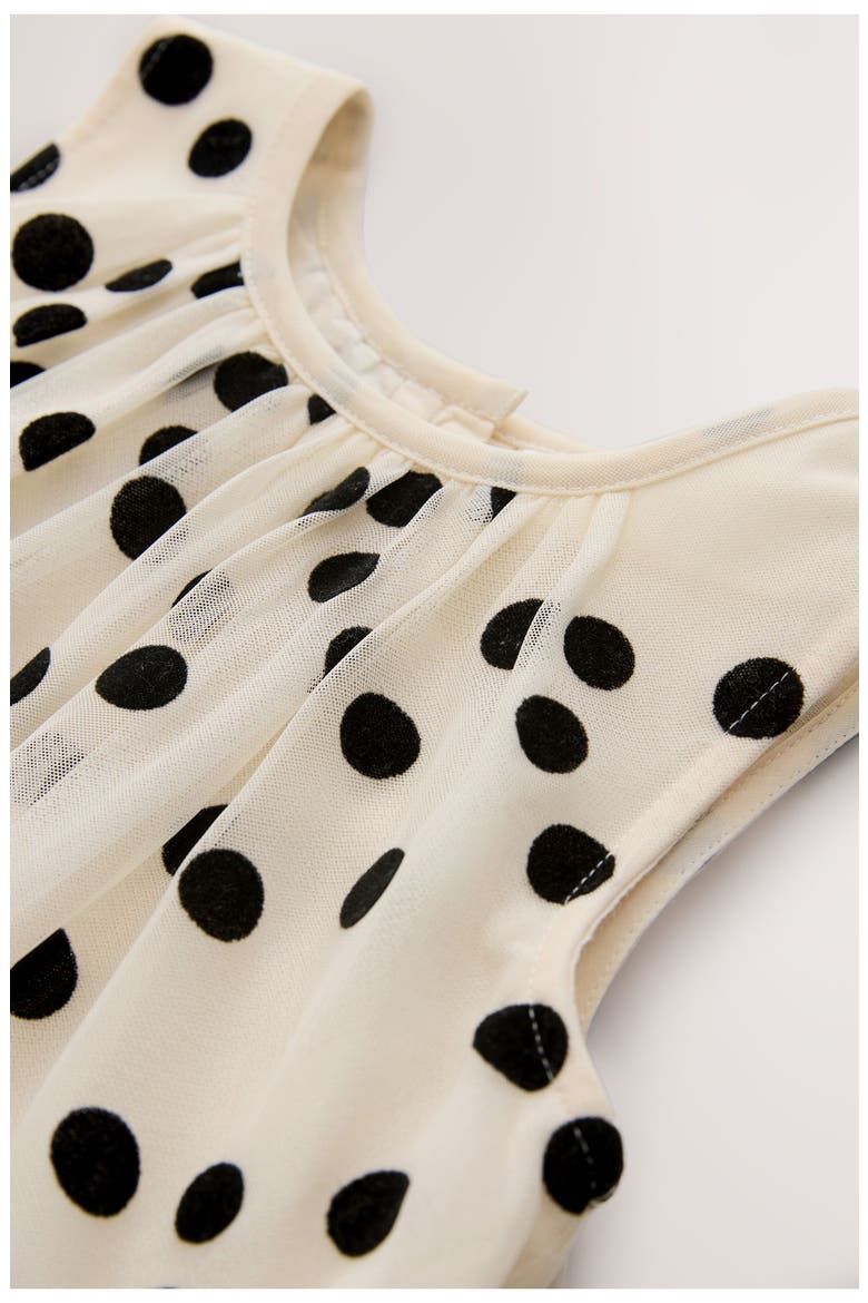 Kids' Polka Dot Mesh Dress, Alternate, color, WHITE MULTI
