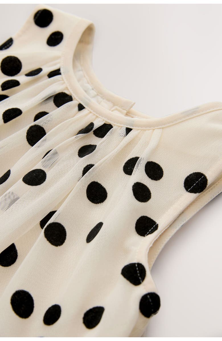 NEXT Kids' Polka Dot Mesh Dress, Alternate, color, White Multi