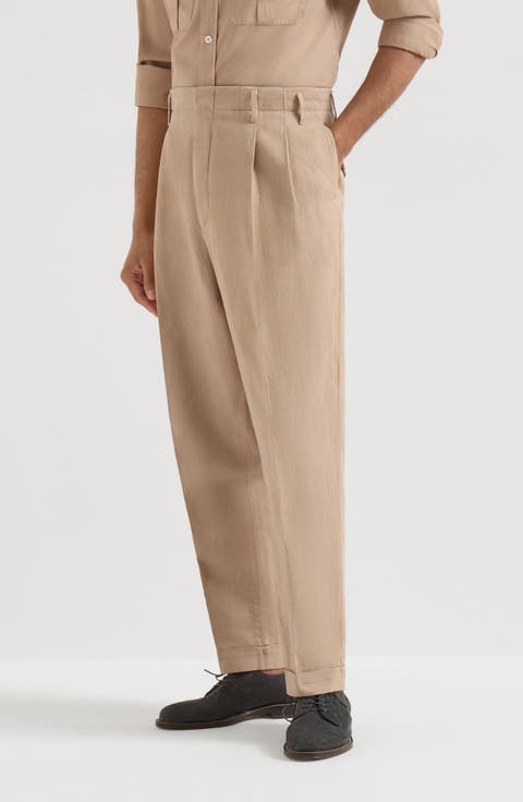 Cotton and linen trousers