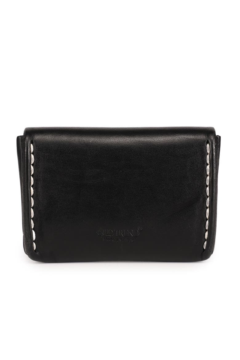 Canna Genuine Leather Compact Card Holder, Alternate, color, Black