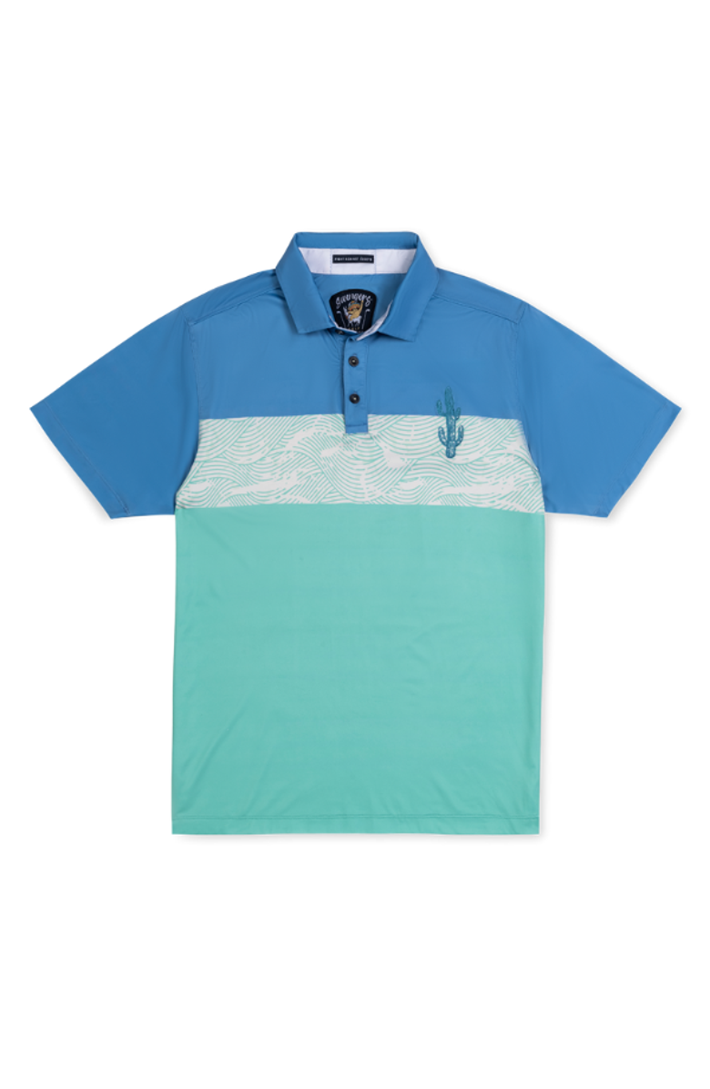 Baja Llama 4 Fingers - Swingers Performance Polo, Main, color, Green