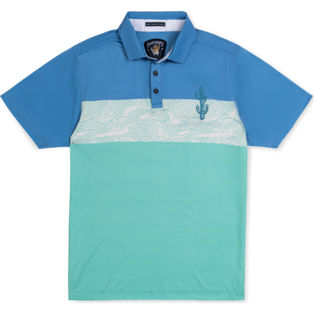 Baja Llama 4 Fingers - Swingers Performance Polo in Green  product