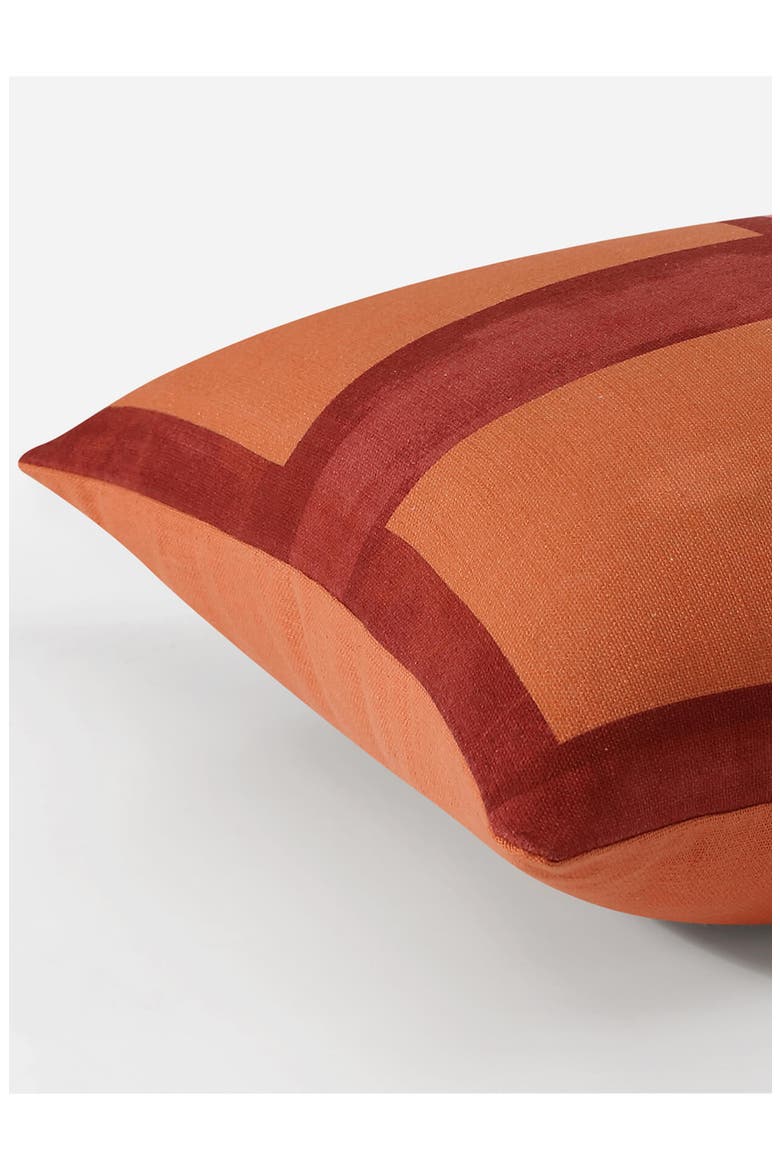 Patchwork Accent Pillow, Alternate, color, RUST RED