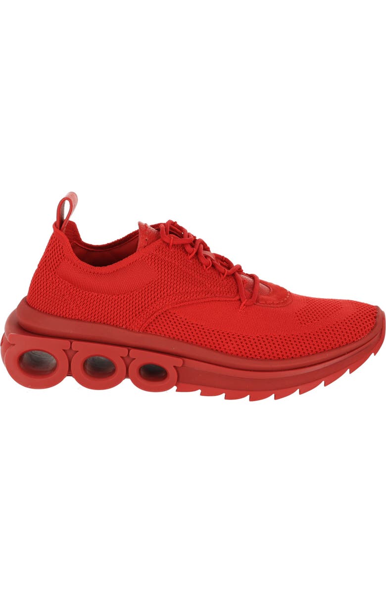 FERRAGAMO Nima Knit Sneaker, Alternate, color, Red