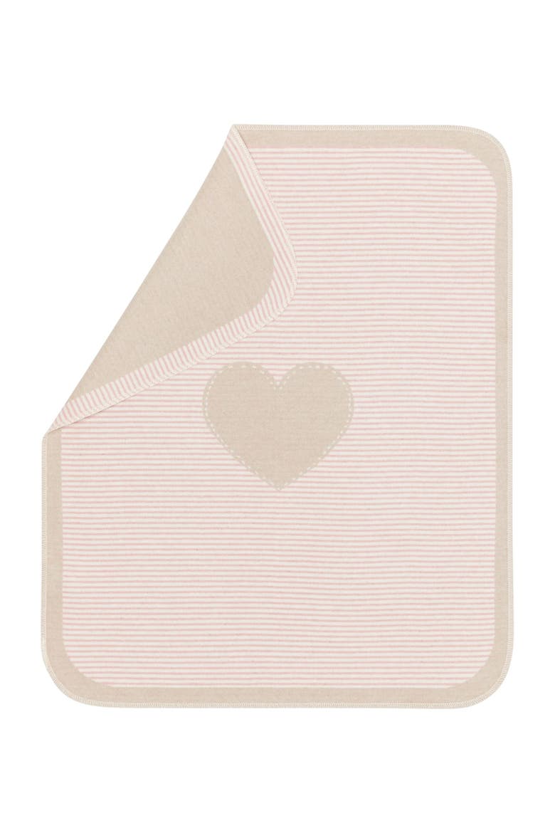 Juwel Heart Baby Blanket, Main, color, Pale Pink