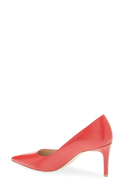 Stuart Weitzman 'stuart Power 75 Pointed Toe Pump In Cherry Leather