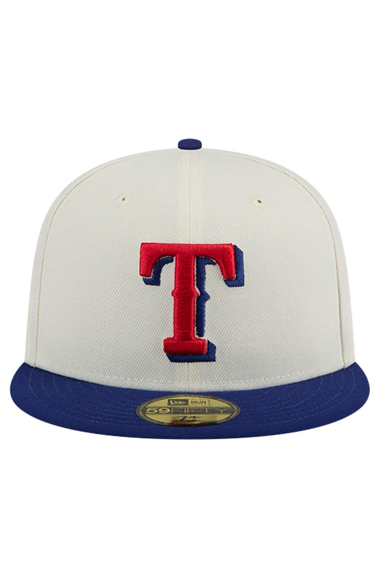 New Era Men's New Era Cream Texas Rangers Chrome 59FIFTY Fitted Hat, Alternate, color, 