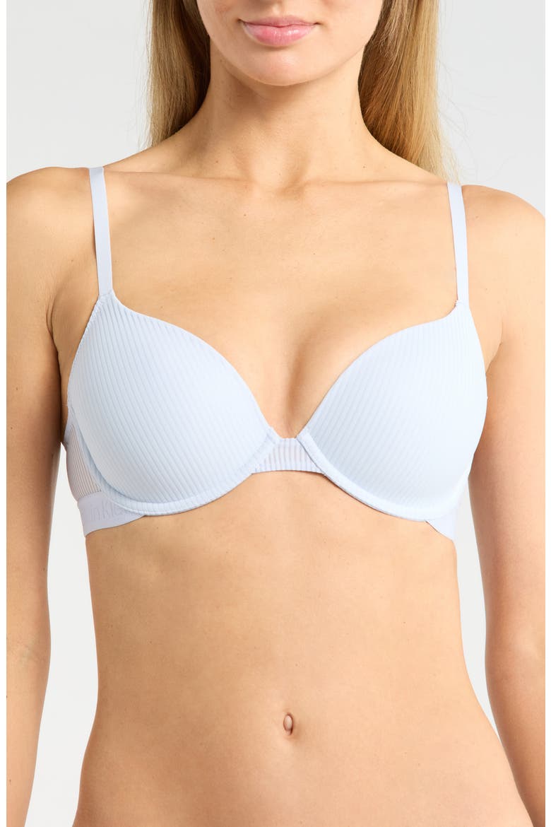 Sensual Sheer Lightly Lined Demi Bra, Main, color, HALOGEN BLUE