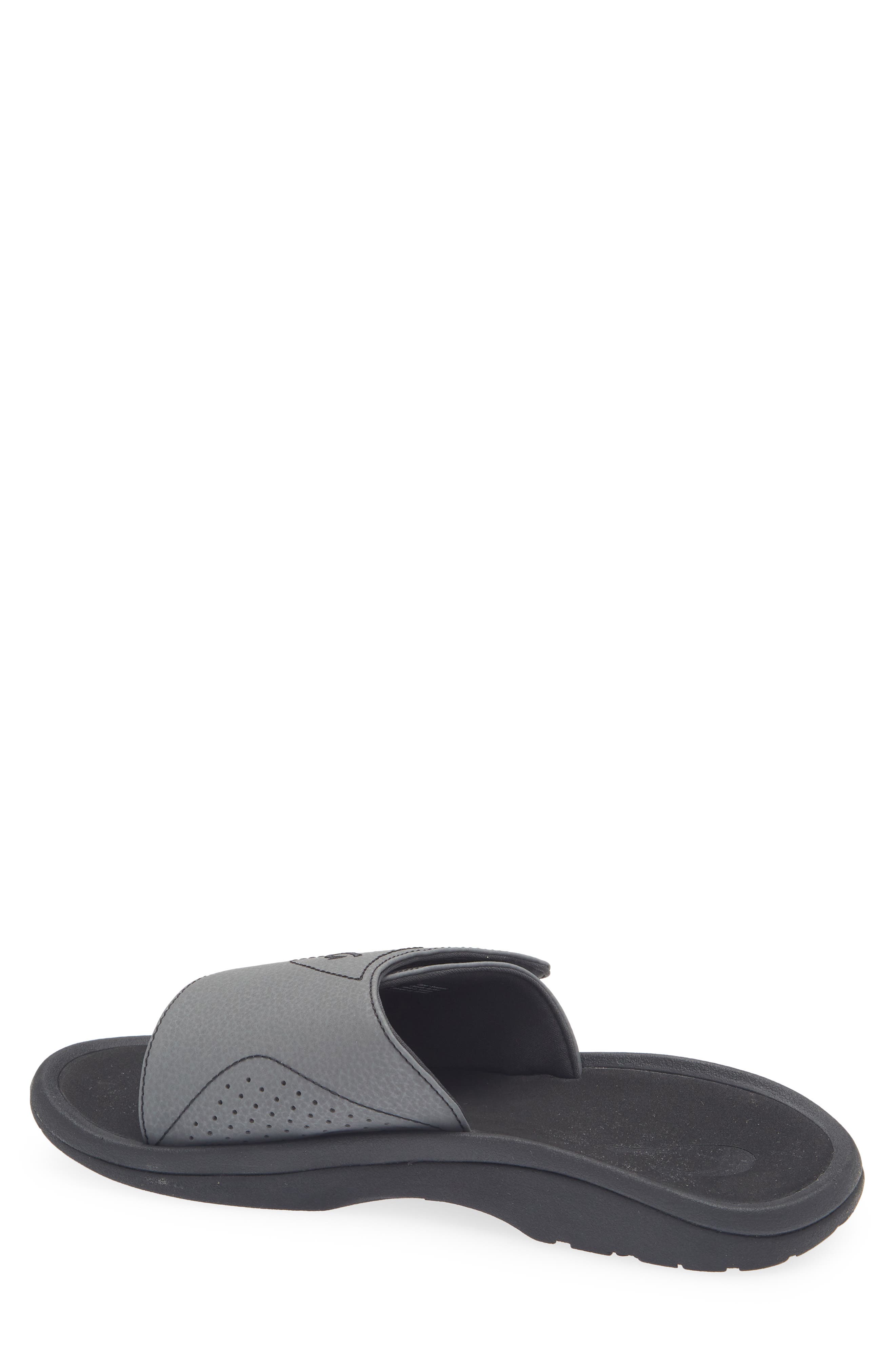 OluKai Nalu Slide Sandal, Alternate, color, Rock / Black