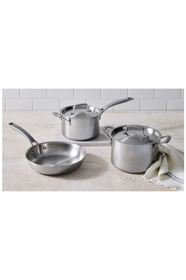 Essential Stainless Steel 5-Piece Cookware Set, Alternate, color, STAINLESS STEEL