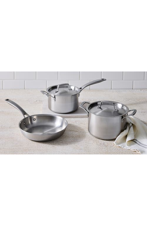 Le Creuset Essential Stainless Steel 5-piece Cookware Set In Stainless Steel