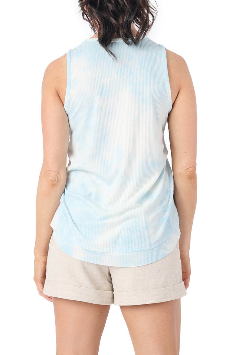 Ribbed Henley Tank, Alternate, color, BLUE TIE DYE