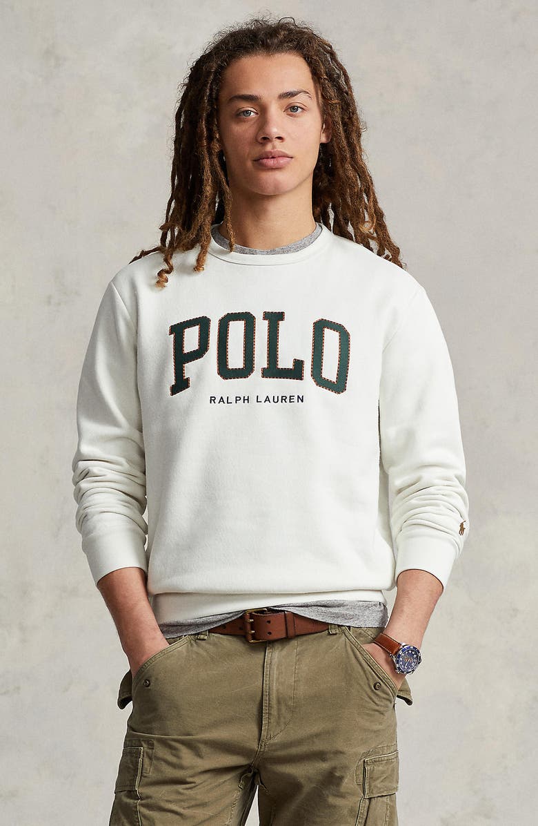 Polo Ralph Lauren Logo Appliqué Fleece Crewneck Sweatshirt, Alternate, color,