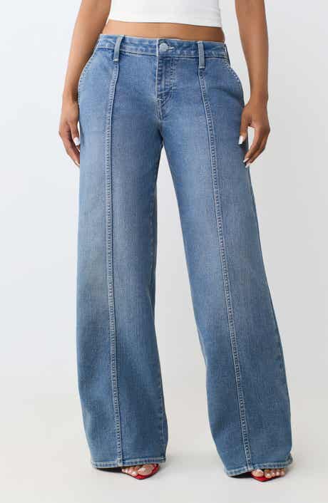 Super T Seamed Cargo Baggy Wide Leg Jeans