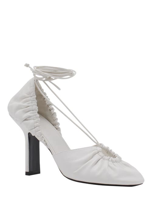 Lanvin Mesure Lace-up Leather Pumps In White