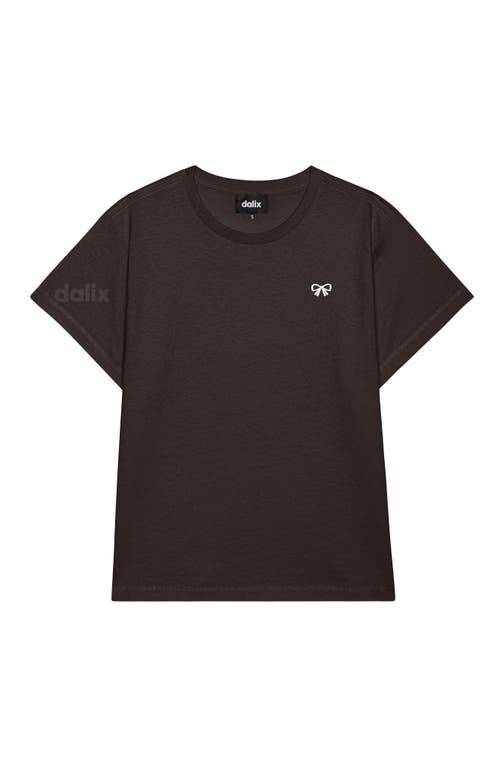 Dalix Womens Bow Lightweight High Waisted Tee In Brown