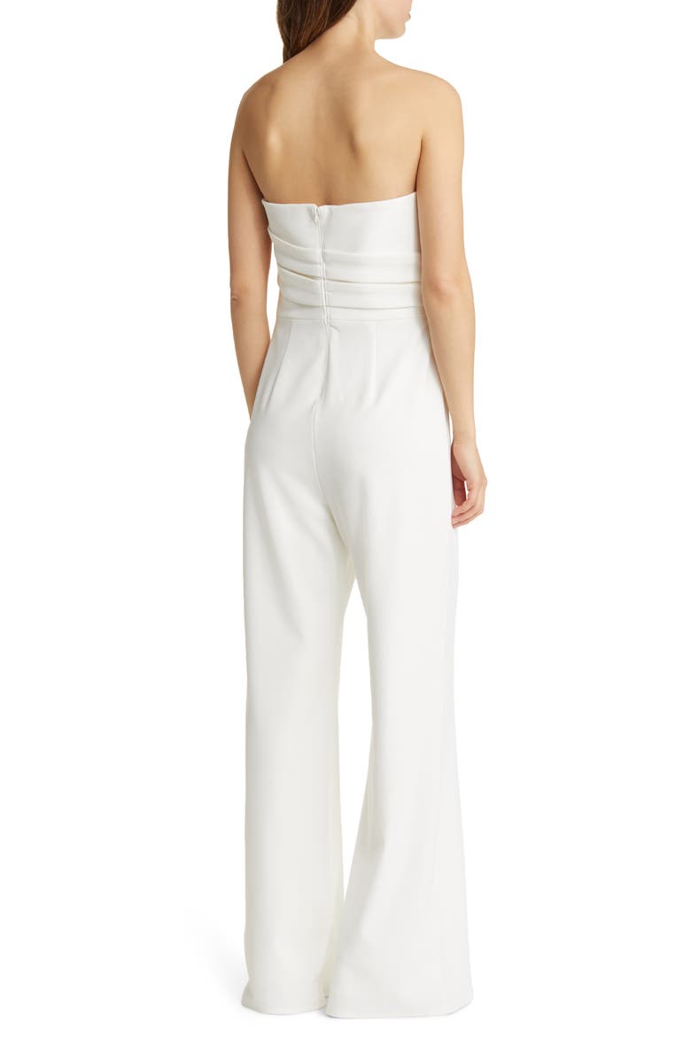 Tadashi Shoji Strapless Crepe Jumpsuit, Alternate, color,