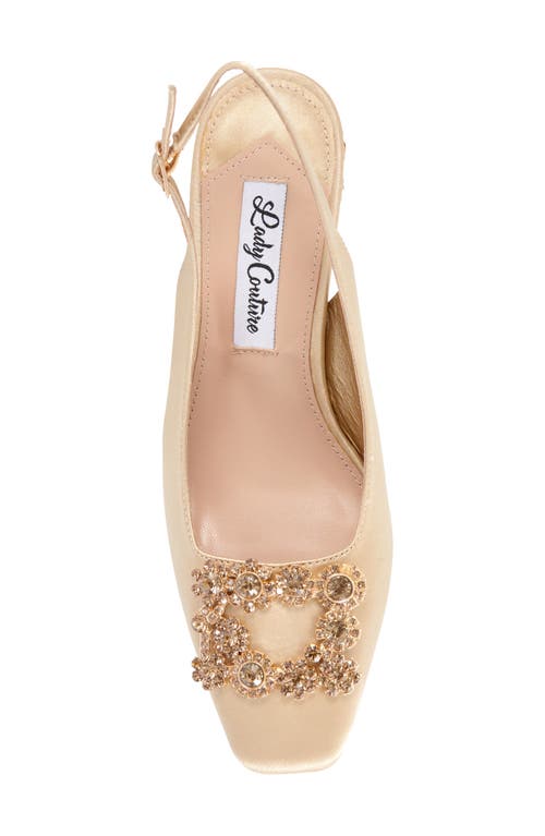 Lady Couture Precious Embellished Slingback Pump In Gold