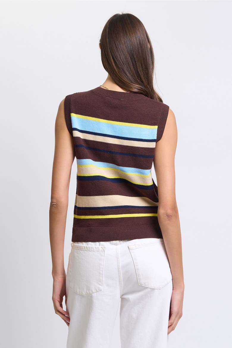 Marlon Stripe Shell, Alternate, color, Brown Stripe