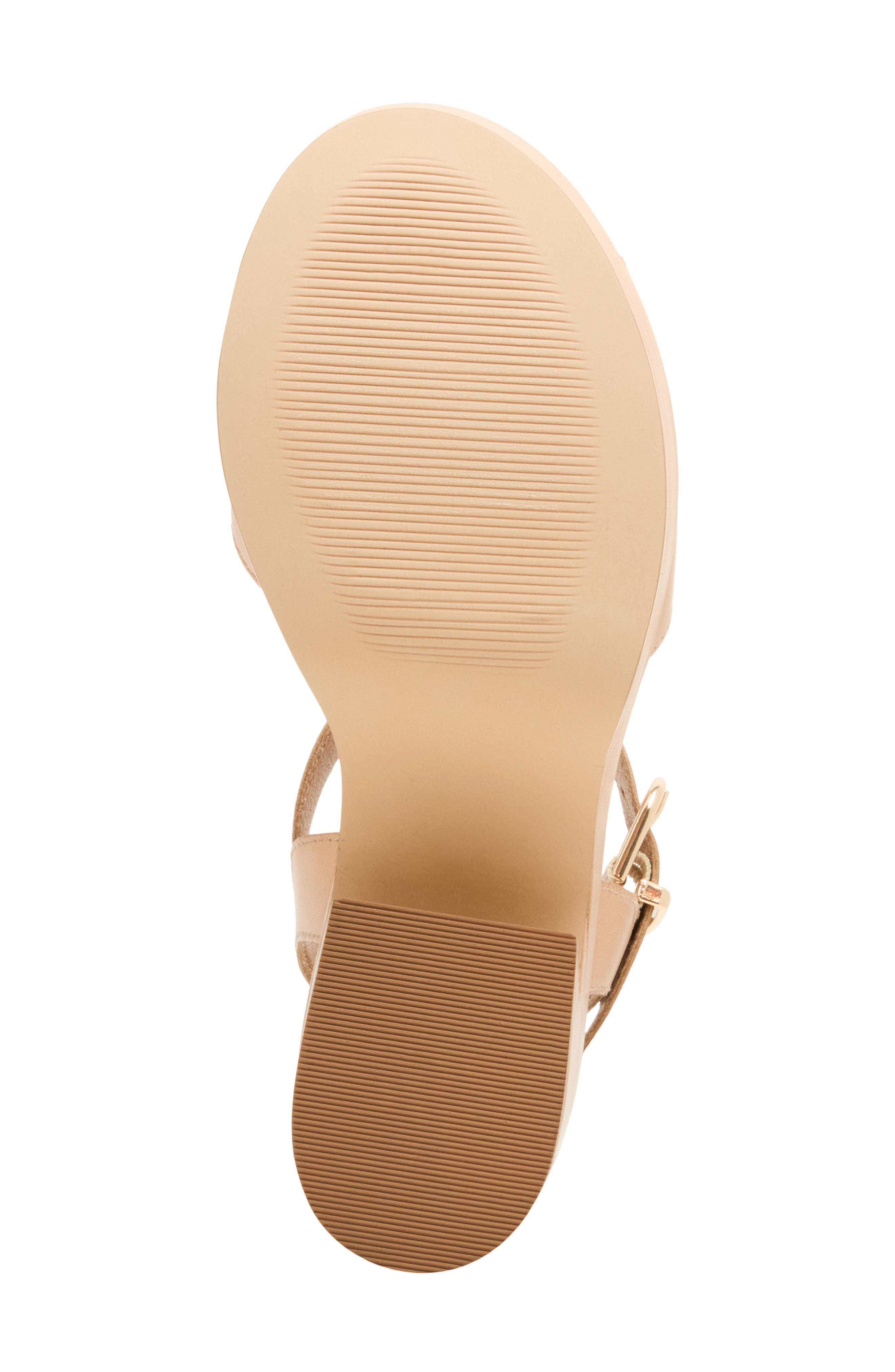 Mona Waterproof Ankle Strap Platform Sandal, Alternate, color, ALMOND LEATHER